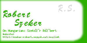 robert szeker business card